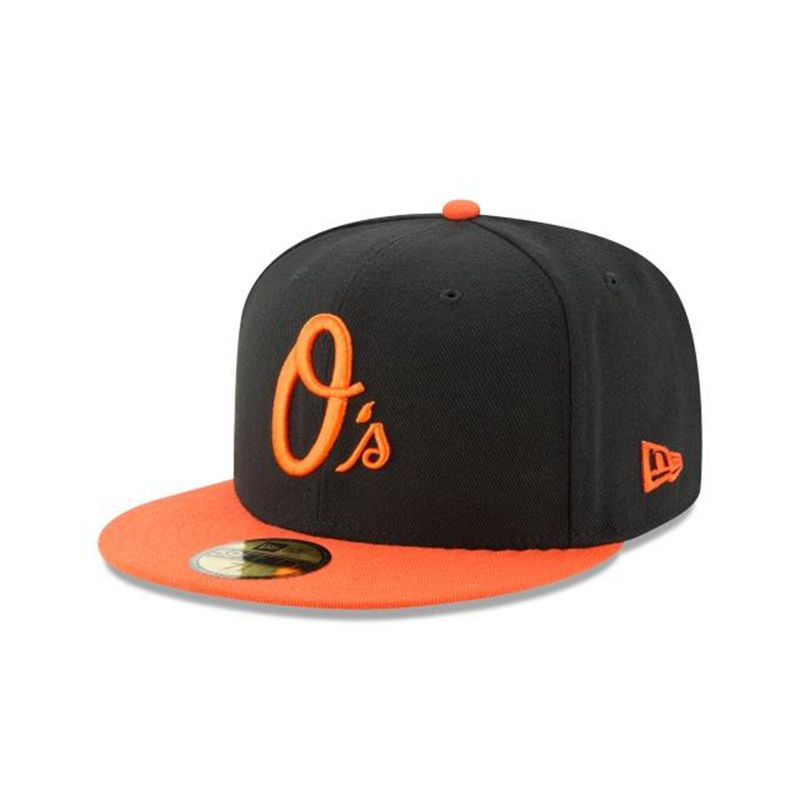 MLB Baltimore Orioles Authentic Collection 59Fifty Fitted (TPH6010) - Black New Era Caps